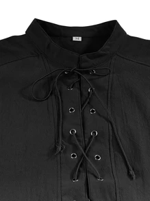 Mannen Halloween Piraat Renaissance Viking Steampunk Middeleeuws Gotisch Keltisch Mouwloos Shirt Barbaars Kostuum