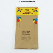 قطعتان من الأغطية البلاستيكية المُستهلَكة للطاولات، سفرة طاولة بيضاء مُستهلَكة بلون أحادي بسيط للاحتفالات