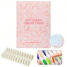 160/308/320/480 Colors PU Material /Cardboard Material Nail Display Book Nail Polish Books With Fake Nails Tips False Nails Styles Showing Book Nails Tool,240/360/480/600PCS False Nail *200/400/500/PCS Number Stickers/Set,Christmas And Winter Nail Tools