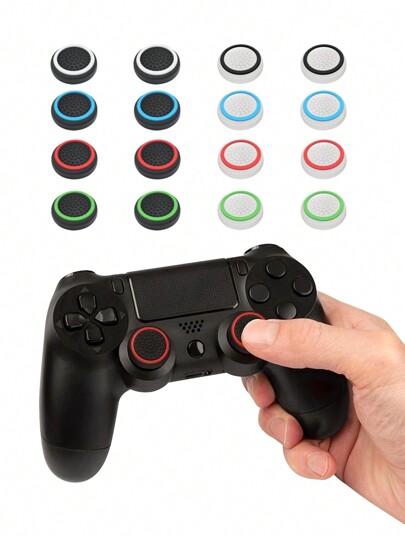 Capa de silicone bicolor compatível com botões e joysticks de controle /PS3/XBO/X360
