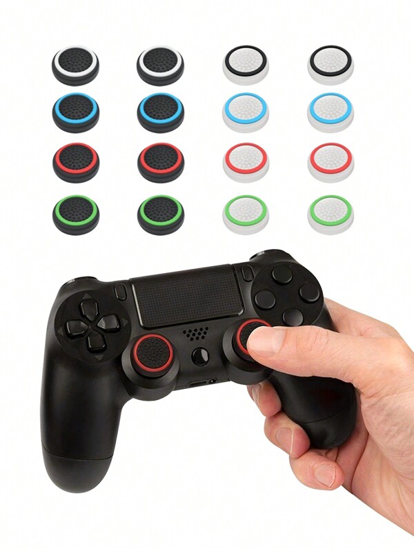 Capa de silicone bicolor compatível com botões e joysticks de controle /PS3/XBO/X360