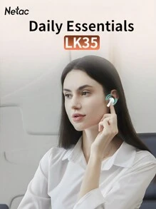 NETAC Auriculares inalámbricos Bluetooth TWS Netac, excelente calidad de sonido 5.3 con emparejamiento automático, ligeros, auriculares inalámbricos con micrófono, compatibles con iPhone, Android, para juegos, auriculares y altavoces, micrófono, regalos para vacaciones, regalos del Día de San Valentín, regalos de Navidad, imprescindibles para otoño e invierno