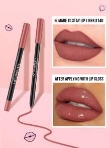 Misslyn 2 Pcs Made To Stay Lip Liner Set.Made To Stay Lip Liner, Longwear Rich Lip Colors, Sharpenable Gel Lip Pencil,Smooth Application, Natural Finish, Highly Pigmented Natural Lip Makeup