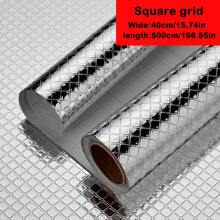 3m/5m Gold/Silver Aluminum Foil Self-Adhesive Wall Sticker For Kitchen Stove Backsplash, Waterproof, Moisture-Proof, Oil-Proof, Fireproof, Heat Resistant, Trimmable Wall Protector Paper