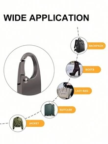 5Pcs Double Small Carabiner Clips, S-Shaped Carabiner, Keychain, Small Alloy Snap Hook Zipper Clip, Zipper Lock, Zipper Pull Replacement, Connectors Zipper Clips, Theft Deterrent For Fishing Camping Outdoor - Multicolor - View 5