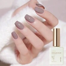 1 Stück 15ml Lila-pinkfarbener Gel Nagellack, 15ml Spiegelnder Gel Nagellack Zum Einweichen Für Alle Jahreszeiten - Nagelkunst Diy Maniküregeschenke Für Home Salon