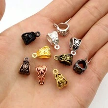 30pcs 13x8x8mm Tube Bead Bails Pendants Connector DIY Jewelry Making Accessories For Necklace Bracelets - Tube Bails - View 2