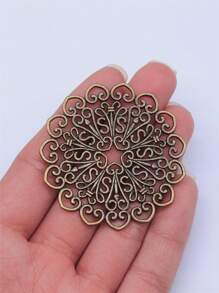 2pcs/Bag 53x53mm Mandala Pattern Charms Pendant For DIY Jewelry Making DIY Earring, Necklace, Bracelet, Keychain Making - Flower Pieces - View 3