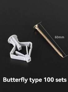 DAIEN Drywall Specific Plastic Expansion Anchor Screw Bolts Set, Includes Screws, Sleeves, And Anchors - Aircraft Butterfly Expansion Screw - View 8