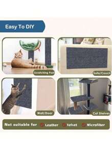 1pc Random Cat Lover And Cat Mom Love Scratching Pad, Scratch Corrugated Board, Trimmable Non-Slip Carcat/Dog Lover Gift And Dog/Cat Mom Love Pet, Cat Lover And Cat Mom Love Tree Shelf, Cat Lover And Cat Mom Love Scratching Post, Sofa Protective Cat Lover And Cat Mom Love Scratching Mat