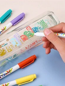 12 色/24 色软头丙烯马克笔 丙烯笔 水彩笔 DIY 陶瓷笔 可叠放彩色马克笔 高品质丙烯颜料笔 适用于木材、帆布、石头、岩石绘画、玻璃、陶瓷表面、DIY 工艺制作艺术用品 - 彩色 - 查看 6