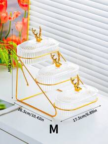 1 件大容量椭圆形透明糖果/零食盘，适合派对、婚礼、厨房、感恩节、圣诞节礼物 - 彩色 - 查看 14