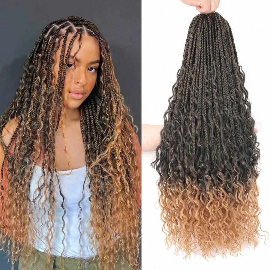 Trenzas De Caja De Diosa De 24 Pulgadas, 1 Pieza De Trenzas De Caja De