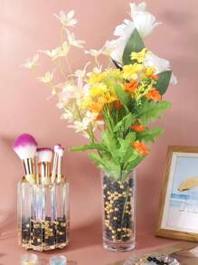 500 Pieces 8mm Faux Pearls Beads For Vase Filler, Ivory&Pink Polished Faux Pearl For Brushes Holder, Imitation Round Beads For DIY, Table Scatter, Wedding, Birthday Party, Home Decoration Gifts Graduation Room Decor Flower Vase Glass Vase