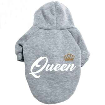 Dog/Cat Fashion Queen Crown Creative Hoodie Warm And Breathable For Small To Medium Sized Dogs