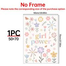 1 pieza Cartel de lienzo, Arte moderno, Letrero de madera para guardería, Decoración de guardería ideal para niñas: "Girl Power" en estilo boho, Regalo ideal para dormitorio, sala de estar, pasillo, arte de pared, decoración de paredes, decoración de otoño, decoración de habitación, sin marco, arte de pared, murales decorativos, decoración del hogar, arte del póster - Multicolor - Ver 29