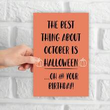 1 tấm thiệp chúc mừng sinh nhật vui nhộn theo chủ đề Halloween - Thiết kế hoạt hình đáng yêu, hoàn hảo cho lễ kỷ niệm tháng 10 - nhiều màu - Xem 5