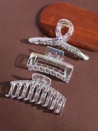 3قطع مشبك شعر جمجمة هيكل عظمي بسيطة