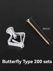 DAIEN Drywall Specific Plastic Expansion Anchor Screw Bolts Set, Includes Screws, Sleeves, And Anchors - Aircraft Butterfly Expansion Screw - View 10