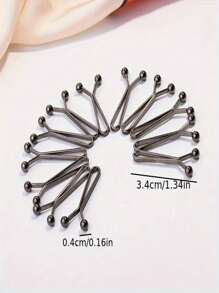 12pcs/Pack  Manganese Steel Hijab Clips, Hijab Pins, For Daily Wear, As-Salamu Alaikum Women Brooch