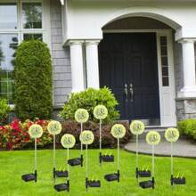 2pcs Solar Powered LED Lights, Waterproof Faux Onion Shape For Garden/Pathway/Yard/Ceremony, Driveway Lighting Outdoor