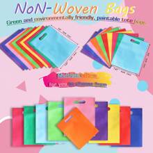 10 túi quà tặng vải không dệt nhiều màu, kích thước khoảng 8"X10", lý tưởng cho các lễ kỷ niệm, túi đựng kẹo, túi tái sử dụng, ngày lễ tình nhân trở lại trường - Nhiều màu - Xem 4