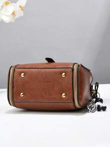 PLANEE 复古顶级单手提小方包，经典款，卡通斜挎包带锁，适合日常使用，可肩背、斜挎或手提，配有吊饰，可拆卸肩带水桶包，有史以来最好的母亲节礼物