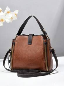 PLANEE 复古顶级单手提小方包，经典款，卡通斜挎包带锁，适合日常使用，可肩背、斜挎或手提，配有吊饰，可拆卸肩带水桶包，有史以来最好的母亲节礼物