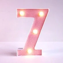 1pc 6.3inch Creative Pink Luminous A-Z Letter Light,Number Shape Light,Battery Powered Alphabet Light, Home Decor Letter Lamp,Room Decor Letter Shape Night Light,Bedroom Decor, Wedding Decor, Party Decor, Birthday Decor,Home Desktop Decoration Alphabet Light,Valentine's Day Decorative Lights