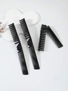 3 件装塑料旅行便携式折叠梳子，防静电迷你口袋双头梳，美发工具男女通用 - 彩色 - 查看 8