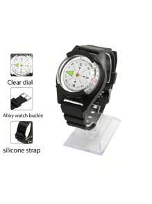 1入組徒步行走戶外露營指南針鑰匙扣吊飾，小型輪胎攜帶式個人化吊飾指南針，戶外露營必備用品 - 彩色 - 查看 4