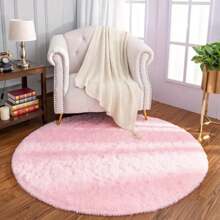 1 Piece Super Soft Round Rug For Kids Room, Fluffy Plush Rug For Girls Bedroom/Dorm, White Home Decor, Modern Non-Slip Living Room Rug, Room Decor Gifts Birthday Graduation
