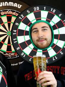 I LOVE FANCY DRESS Mens Dart Board Hat Plush Novelty Accessory Mens Womens Funny Bullseye Fancy Dress Darts Final Costume For Men Dartboard 2024 Hat Mask Headwear