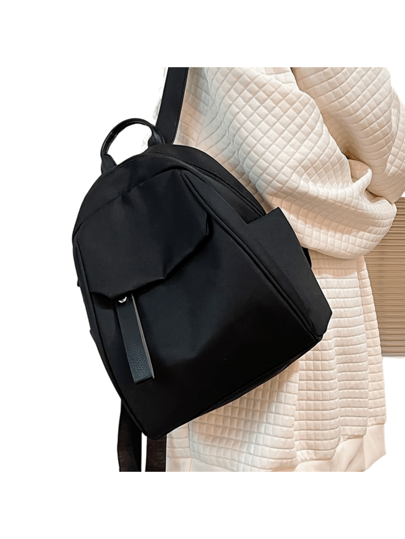 Zaino da donna in nylon monocolore / Borsa da donna alla moda / Zaino da donna alla moda / Borsa mamma da esterno per lo stoccaggio