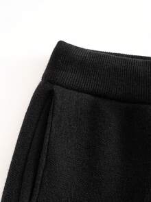 GIGOGOU Autumn Winter Women Sweater Tracksuit 2 Pieces Knit Pants Set - Black - View 5
