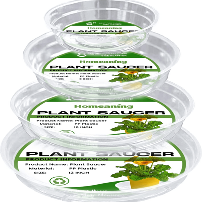 20 Pack Plant Saucers Of 6, 8, 10, 13 Inch, 15 Pack Plant Saucers Of 6, 8, 10 Inch Plant Drainage Trays,Durable Flower Pot Drip Trays,Durable Plastic Plant Trays For Indoors, Outdoors,Collects Flower Pot Drainage
