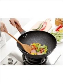 1pc Non-Stick Frying Pan For Home Cooking, Reduces Smoke, Flat Bottom Skillet For Frying And Stir-Frying Seafood Boil