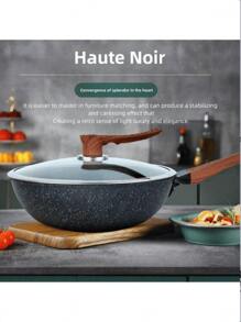 1pc Non-Stick Frying Pan For Home Cooking, Reduces Smoke, Flat Bottom Skillet For Frying And Stir-Frying Seafood Boil