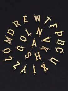 1件时尚创意不锈钢A-Z，26个英文字母手绳，可自由调节大小手，女生日常佩戴首字母手链 - 彩色 - 查看 7