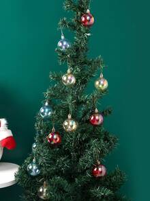 1 bộ/12 quả bóng nhựa trang trí Giáng sinh nhiều màu, trang trí nhà cửa, tiệc tùng, quầy bar, trưng bày cửa sổ, trang trí cây thông Noel, Halloween, trang trí Halloween - Nhiều màu - Xem 8