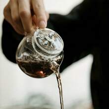 1pc Mini Glass Teapot, Flower Tea Pot, Single Person Teapot, Suitable For Home, Restaurant, Hotel, Office, Tea Set Accessory - Multicolor - View 6