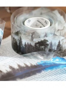1 件装饰胶带复古山地景观 PET 胶带贴纸 4.5 厘米 * 2 米非常适合子弹日记用品、艺术品、剪贴簿、DIY 工艺品、规划师 6design 可供选择 - 多色 - 查看 4