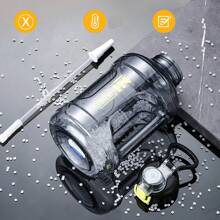 2200ml 励志运动水壶带大容量弹力盖和手柄吨桶大水壶杯适合夏季户外健身 - 多色 - 查看 6