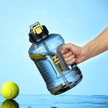 2200ml 励志运动水壶带大容量弹力盖和手柄吨桶大水壶杯适合夏季户外健身 - 多色 - 查看 2