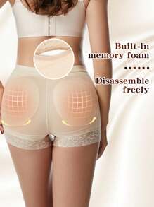 1 peça de calcinha modeladora com bojo falso de renda para mulheres, aumento do bumbum, emagrecimento do abdômen