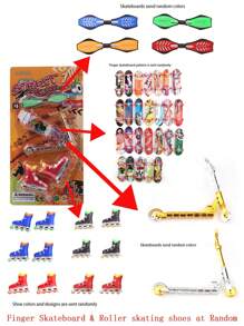 Plastikowe zabawki do jazdy na deskorolce z hulajnogą/rolkami/butami Inc. Narzędzia Zestawy do jazdy na deskorolce dla dzieci, gadżety dla nastolatków, ochraniacze na deskorolkę, deskorolkarz - Pomarańczowy - Zobacz 5