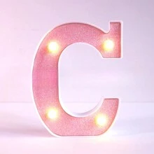1pc 6.3inch Creative Pink Luminous A-Z Letter Light,Number Shape Light,Battery Powered Alphabet Light, Home Decor Letter Lamp,Room Decor Letter Shape Night Light,Bedroom Decor, Wedding Decor, Party Decor, Birthday Decor,Home Desktop Decoration Alphabet Light,Valentine's Day Decorative Lights