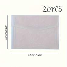 50 chiếc/20 chiếc/10 chiếc Phong bì giấy sulfat mờ trong suốt, có sẵn theo gói 50, 20 và 10 chiếc để bạn lựa chọn - trắng - Xem 11