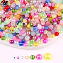 2mm,3mm,4mm,5mm,6mm,8mm,10mm,7 Sizes Non-AB Normal Colors Flat Back Half Round Pearls, Multi Colors Crystal Gems Non Hot Fix DMC Jewelry Rhinestones Beads Stones Diamond 3D Pattern Design Accessories Glitter Manicure Decal Decorations For Clothes,Bag,Shoes,Cups,Phone Covers,Handicrafts,Diy Trim. - Non-aB Colors - View 34