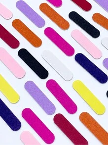 50/100片双面迷你指甲抛光块锉刀修整器打磨抛光指甲抛光板专业工具 - 彩色 - 查看 3